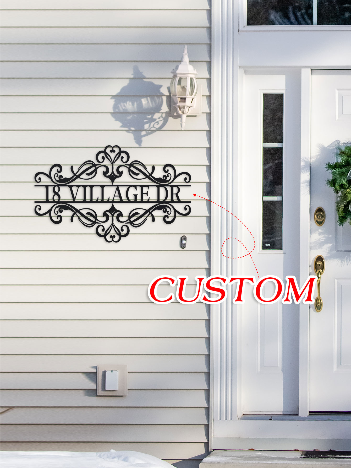 Outdoor Furniture Metal - Targa con nome in metallo personalizzato