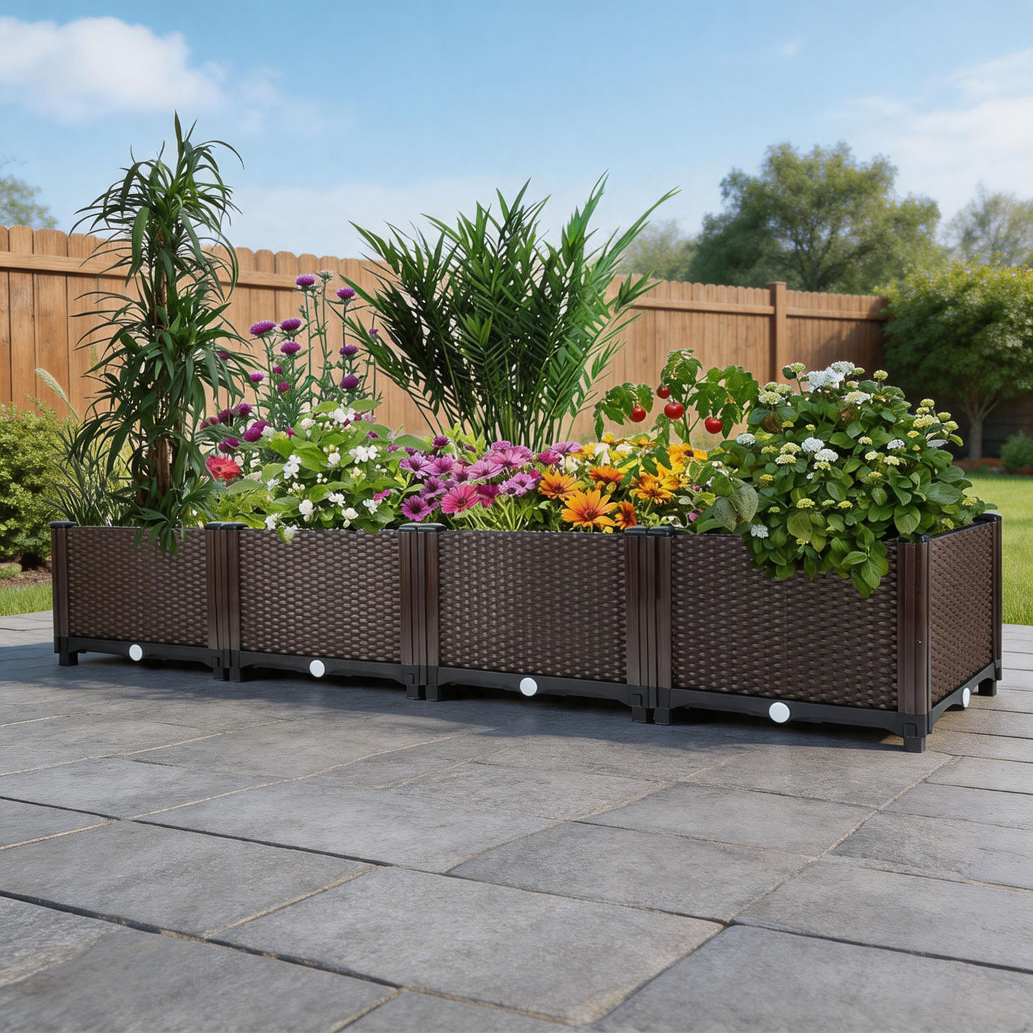 Outdoor Daybed Furniture - Fioriera Rialzata Autoirrigante – Grande Contenitore