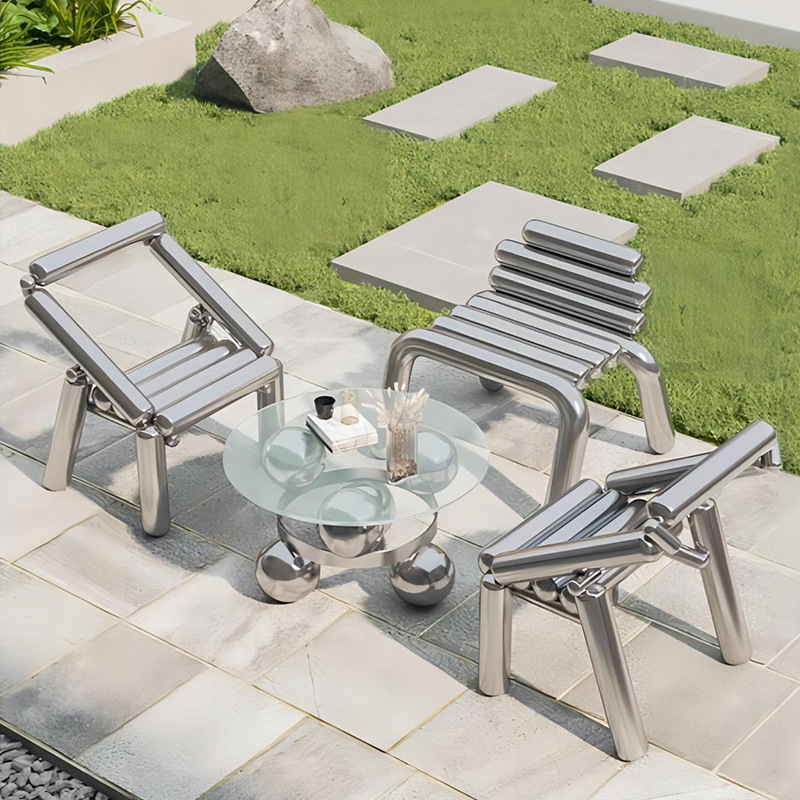Sedia in acciaio inossidabile, - Outdoor Furniture Metal Chairs recensione e prezzo