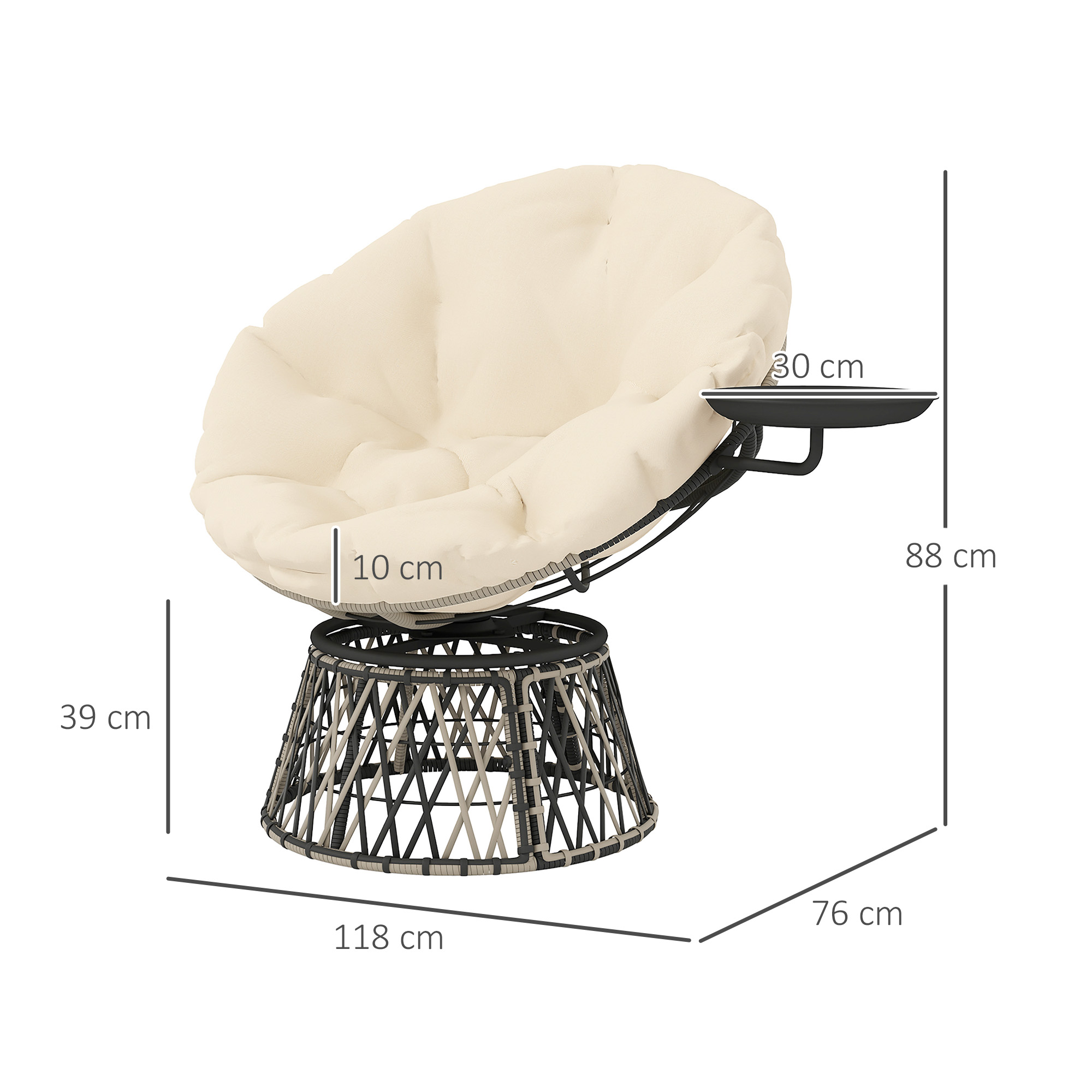 Sedia Girevole da Esterno da 3 - Outdoor Furniture Metal Chairs recensione e prezzo